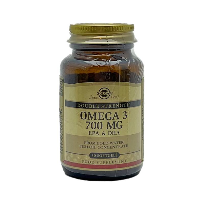 Solgar Omega-3 700 mg N30 cap — DHA EPA baliq yagi goz sagligi retina qorunmasi
